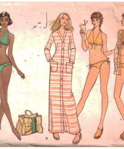 Vogue 8574 Swimsuit, Cover-up Size: 10 Bust 32.5 Used Sewing Pattern