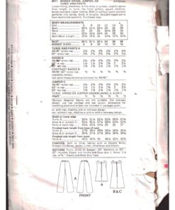 Alternative view of Vogue 8971 Maternity Dress, Jumper, Tunic, Pants Size: 10 Used Sewing Pattern