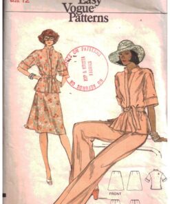 Vogue 9136 Pants, Skirt, Top Size: 12 Used Sewing Pattern