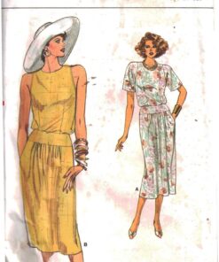 Vogue 9607 Top, Skirt Size: 14-16-18 Uncut Sewing Pattern