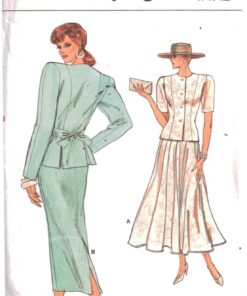 Vogue 9931 Suit - Top, Skirt Size: 8-10-12 Uncut Sewing Pattern