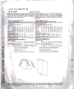 Alternative view of Vogue V1429 Top, Dress by Sandra Betzina Size: OSZ Used Sewing Pattern