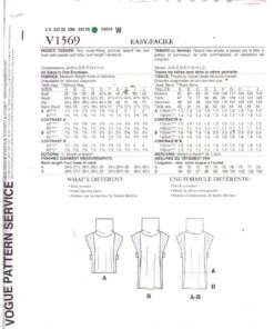 Alternative view of Vogue V1569 Tabard by Sandra Betzina Size: OSZ Uncut Sewing Pattern