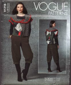 Vogue V1715 Vest, Pants by Sandra Betzina Size: All Uncut Sewing Pattern