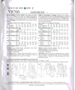 Alternative view of Vogue V8766 Dress Size: D5 12-20 Uncut Sewing Pattern