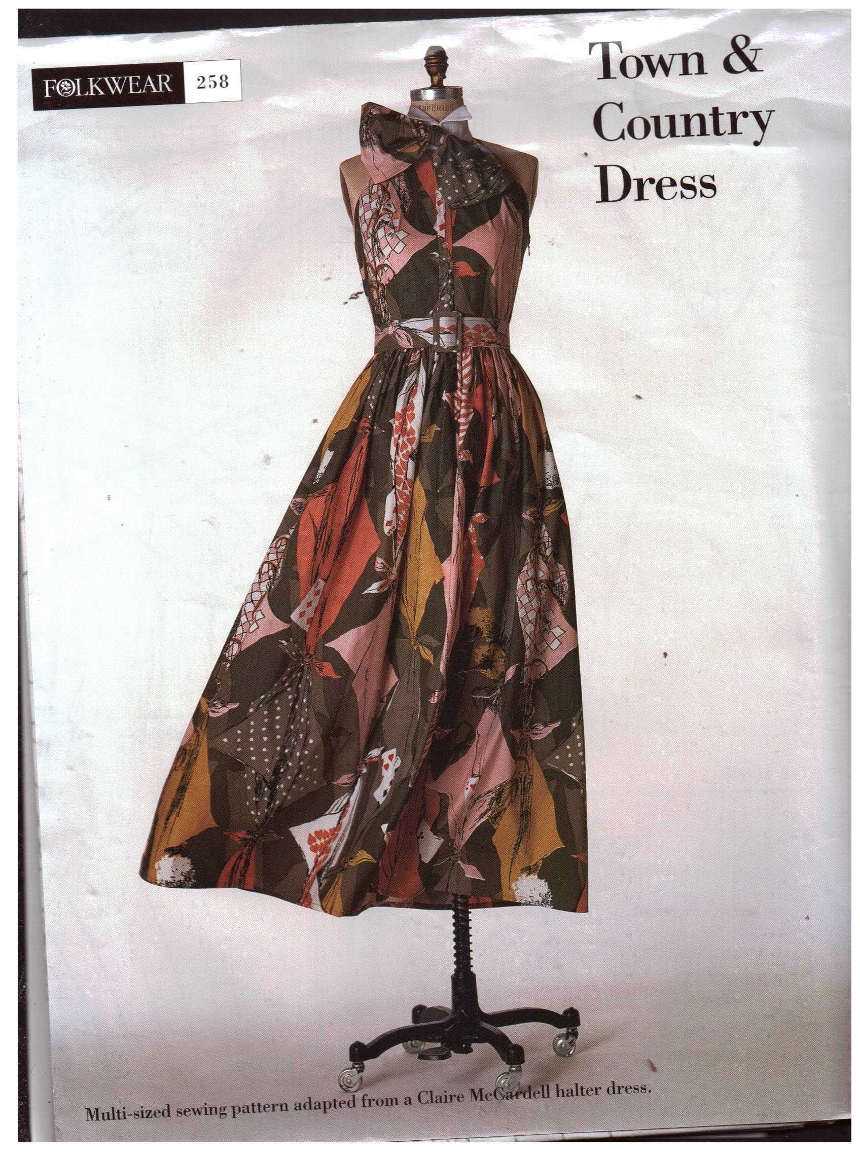 Folkwear 258 Town and Country Dress Size: 6-20 Uncut Sewing Pattern