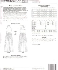 Alternative view of Folkwear 258 Town and Country Dress Size: 6-20 Uncut Sewing Pattern