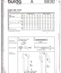 Alternative view of Burda 6830 Dress Size: 10-20 Uncut Sewing Pattern