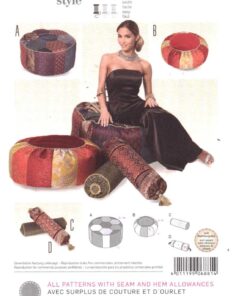 Burda 6881 Ottoman & Cushions Size: One Uncut Sewing Pattern