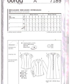 Alternative view of Burda 7189 Blouse, Dress Size: 8-18 Uncut Sewing Pattern