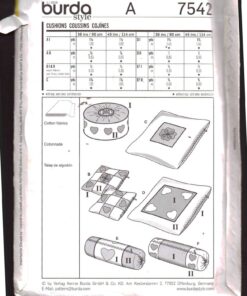 Alternative view of Burda7542 Cushions Size: One8 Uncut Sewing Pattern