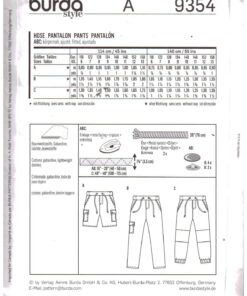 Alternative view of Burda 9354 Boy's Pants Size: 6-13 Uncut Sewing Pattern