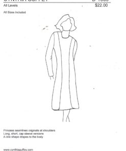 Cynthia Guffey D-1009 Dress Size: All Uncut Sewing Pattern
