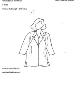 Cynthia Guffey J-3001 Jacket Size: All Uncut Sewing Pattern