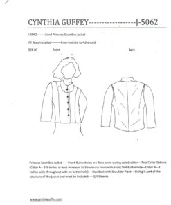 Cynthia Guffey J-5062 Jacket Size: All Uncut Sewing Pattern