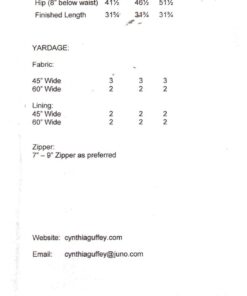 Cynthia Guffey S-4003 Skirt Size: All Uncut Sewing Pattern - Image 2