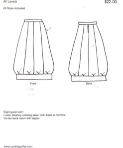 Cynthia Guffey S-4029 Skirt Size: All Uncut Sewing Pattern
