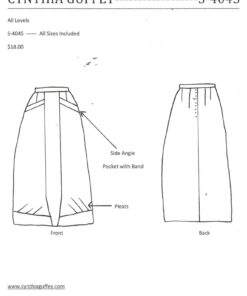 Cynthia Guffey S-4045 Skirt Size: All Uncut Sewing Pattern