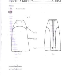 Cynthia Guffey S-4051 Skirt Size: All Uncut Sewing Pattern