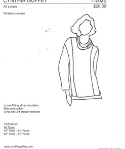 Cynthia Guffey T-2020 Top Size: All Uncut Sewing Pattern