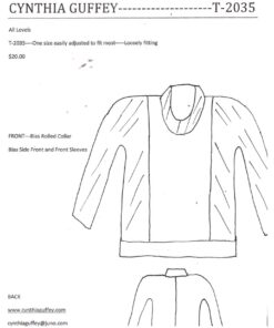 Cynthia Guffey T-2035 Top Size: All Uncut Sewing Pattern