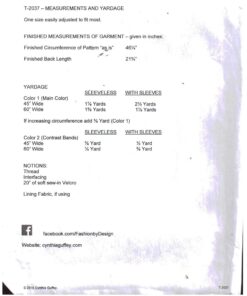 Cynthia Guffey T-2037 Top Size: All Uncut Sewing Pattern - Image 2