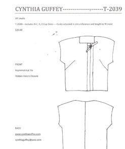 Cynthia Guffey T-2039 Top Size: All Uncut Sewing Pattern