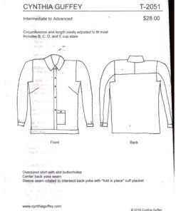Cynthia Guffey T-2051 Top Size: All Uncut Sewing Pattern