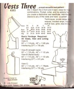 Alternative view of Design & Sew 303 Vest Size: XS-XL Uncut Sewing Pattern