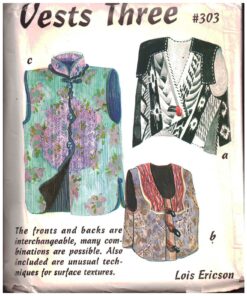 Design & Sew 303 Vest Size: XS-XL Uncut Sewing Pattern