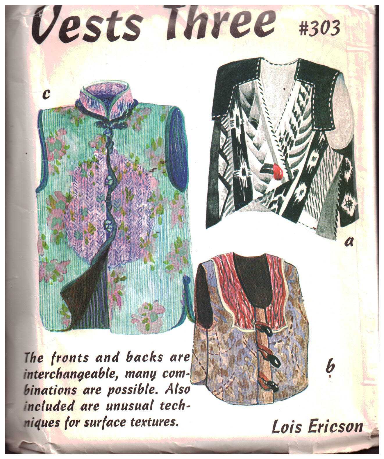 Design & Sew 303 Vest Size: XS-XL Uncut Sewing Pattern