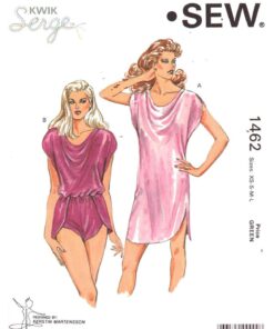 Kwik Sew 1462 Nightgown, Teddy Size: XS-S-M-L Uncut Sewing Pattern