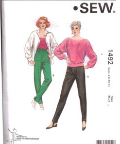 Kwik Sew 1492 Pants Size: 6-8-10-12 Uncut Sewing Pattern
