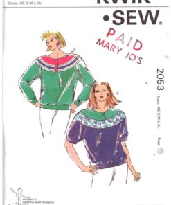 Kwik Sew 2053 Tops Size: XS-S-M-L-XL uncut Sewing Pattern