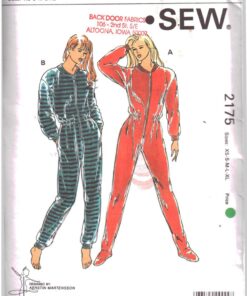 Kwik Sew 2175 Jumpsuit, Pajamas Size: XS-S-M-L-XL Uncut Sewing Pattern