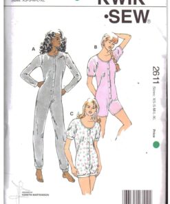 Kwik Sew 2611 Sleepwear, Pajamas Size: XS-S-M-L-XL Uncut Sewing Pattern