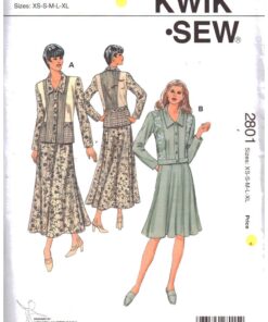 Kwik Sew 2801 Jacket, Skirt Size: XS-S-M-L-XL Uncut Sewing Pattern