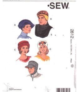 Kwik Sew 2812 Hats, Kneck Warmers Size: XS-S-M-L-XL Uncut Sewing Pattern