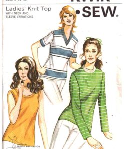 Kwik Sew 303 Knit Tops Siz: 8-10-12 Uncut Sewing Pattern