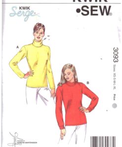 Kwik Sew 3093 Tops Size: XS-S-M-L-XL Uncut Sewing Pattern