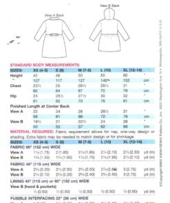 Kwik Sew 3818 Girl's Coat Size: 4/5-6-7/8-10-12/14 Uncut Sewing Pattern - Image 2