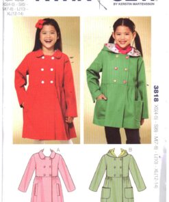 Kwik Sew 3818 Girl's Coat Size: 4/5-6-7/8-10-12/14 Uncut Sewing Pattern