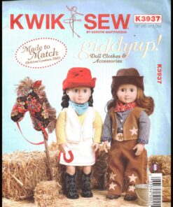 Kwik Sew K3937 Giddyup Doll Clothes & Accessories Size: 18" Uncut Sewing Pattern