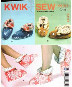 Kwik Sew K4151 Adults & Child's Slippers Size: All Uncut Sewing Pattern