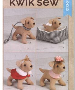 Kwik Sew K4315 Soft Dog 6" and Accessories for 18" Doll Uncut Sewing Pattern