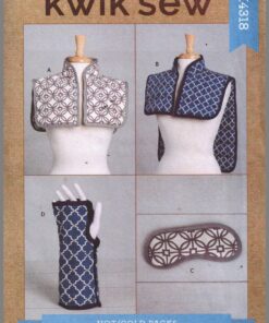 Kwik Sew K4318 Hot/Cold Shoulder Wraps, Mask, Wrist Wrap Size: One Uncut Sewing Pattern
