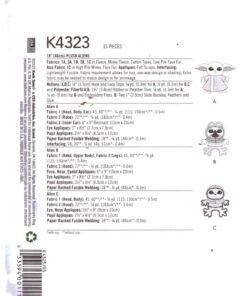 Kwik Sew K4323 Plush Aliens Size: 18" Uncut Sewing Pattern - Image 2