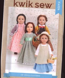 Kwik Sew K4324 Doll Clothes Size: 18" Uncut Sewing Pattern