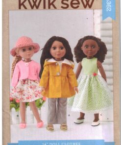 Kwik Sew K4362 Doll Clothes Size: 14" Uncut Sewing Pattern