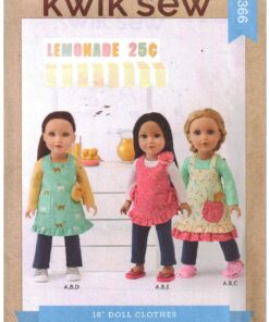 Kwik Sew K4366 Doll clothes Size: 18" Uncut Sewing Pattern